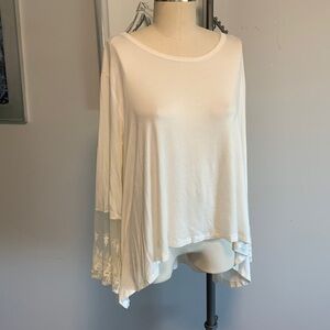 NWOT Ellie & Kate Lace Sleeve Trapeze Top